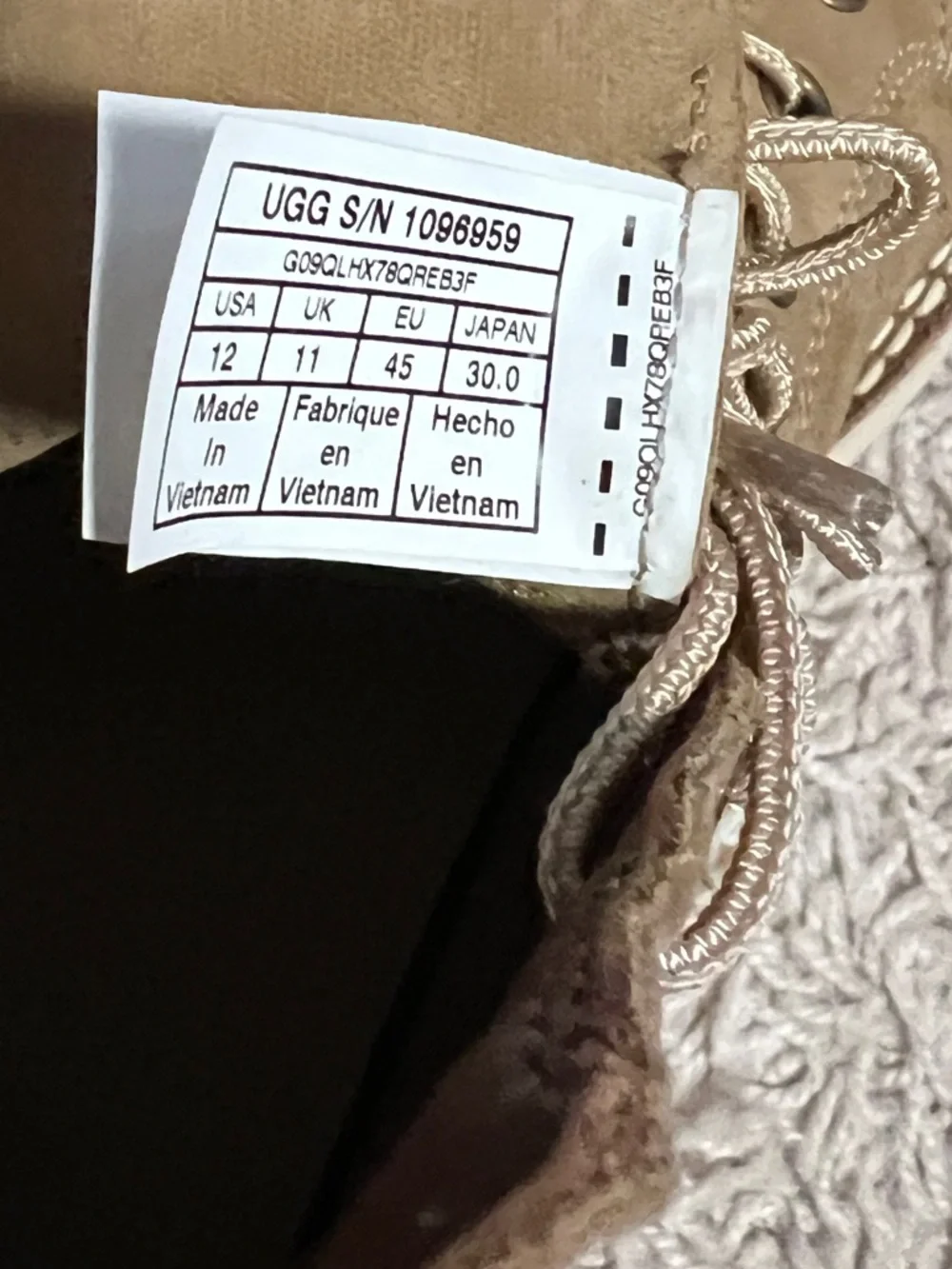 New UGG Camino Monkey without box Casual Suede Lace-Up boots in Tan Mens 12